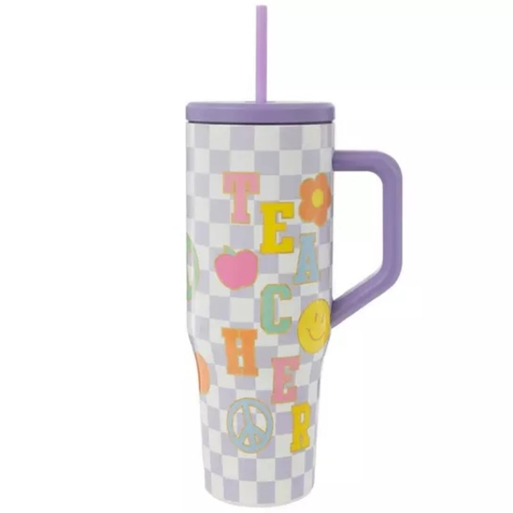 Purple Teacher Stainless Steel Tumbler